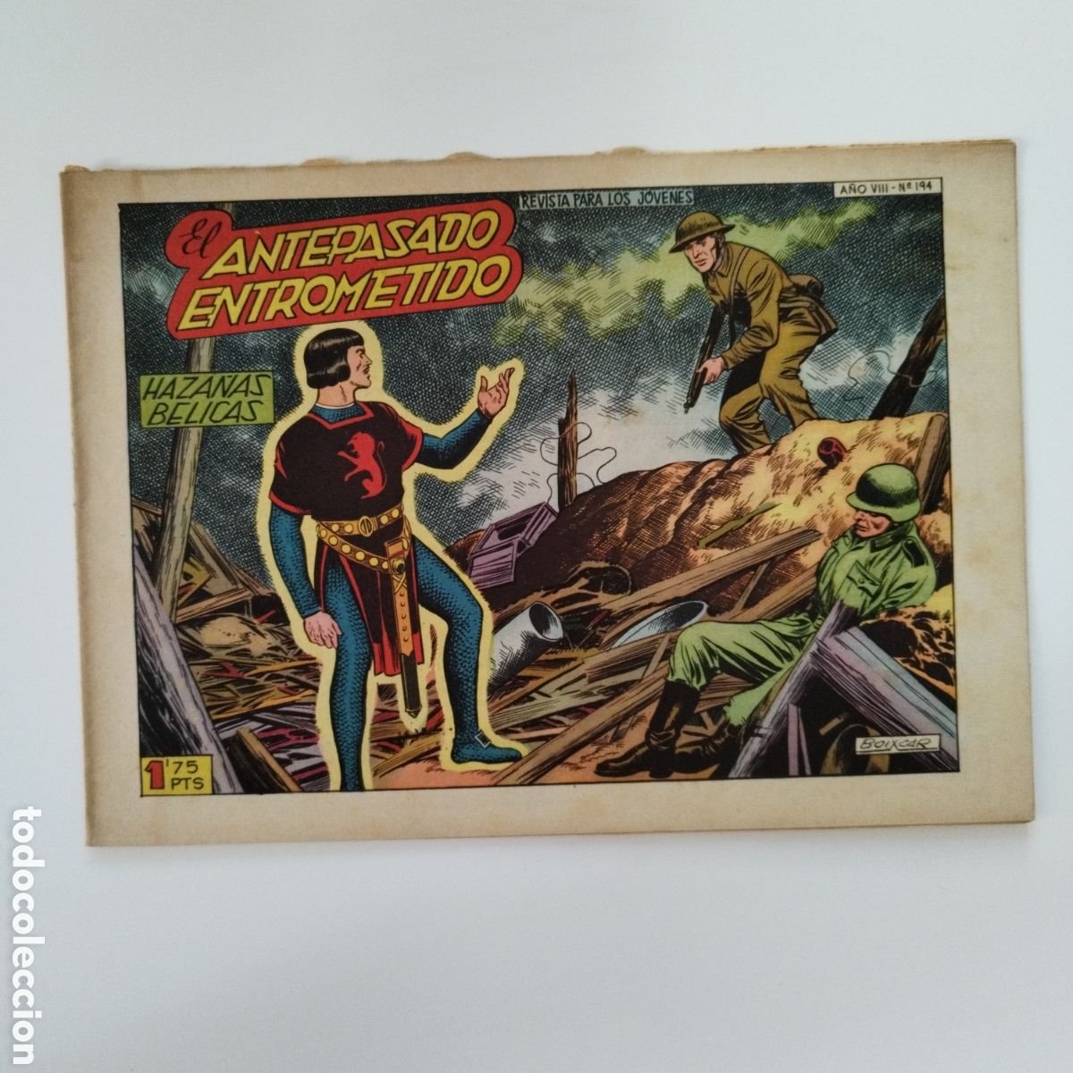 Tebeos: HAZA&Ntilde;AS BELICAS / # 194 / EL ANTEPASADO ENTROMETIDO / 1950 / TORAY /