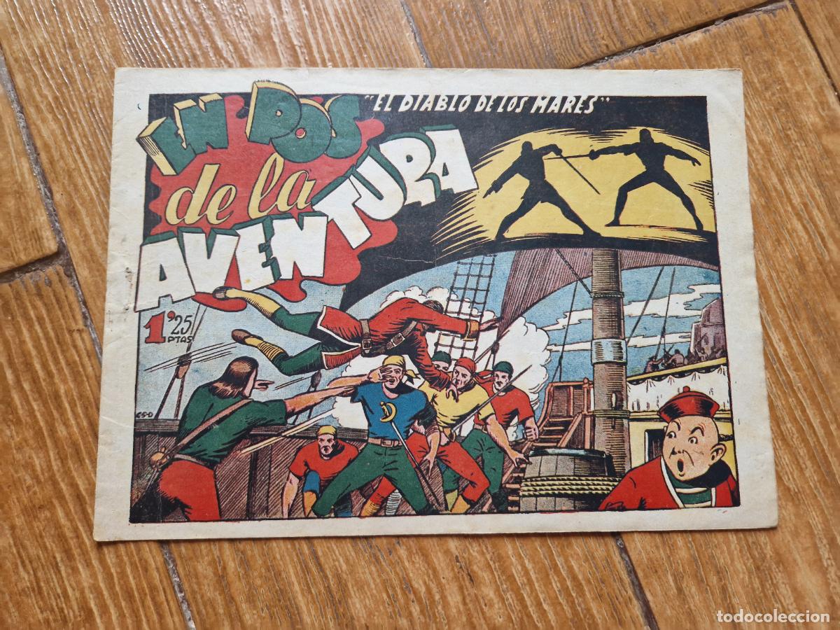 Tebeos: EL DIABLO DE LOS MARES N&ordm; 65 EDICIONES TORAY 1947 ORIGINAL - Foto 1