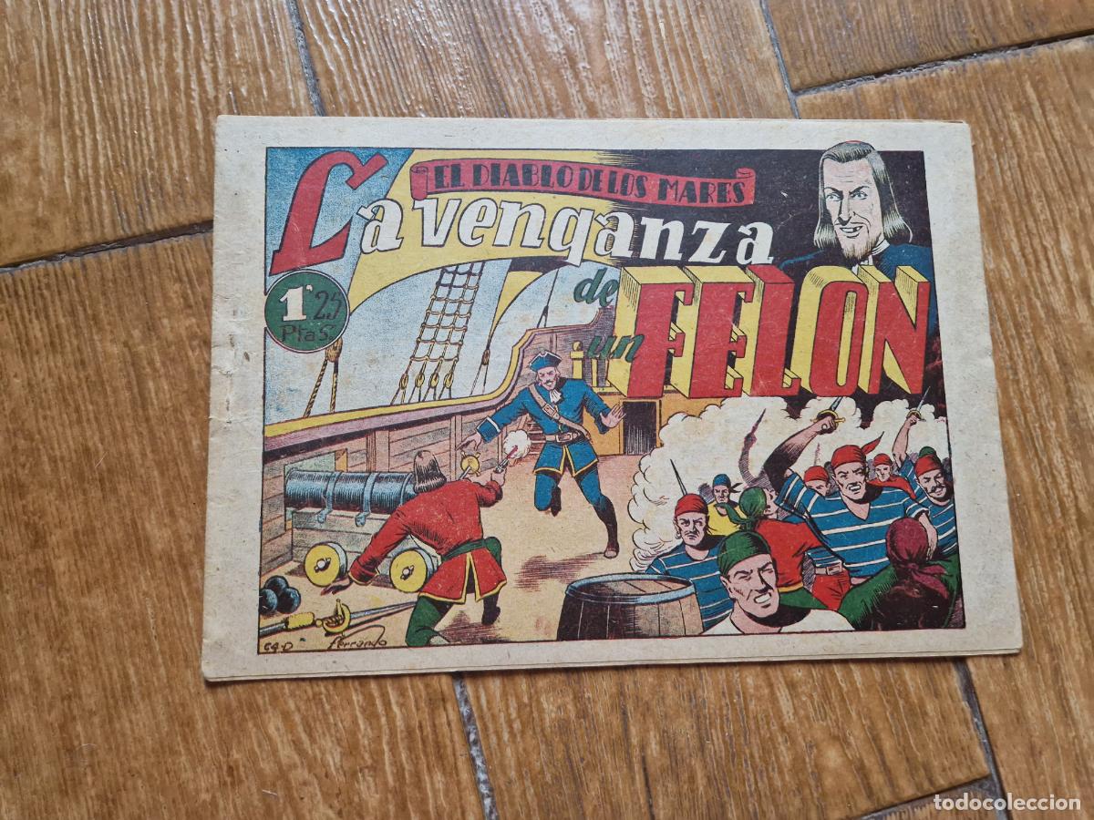 Tebeos: EL DIABLO DE LOS MARES N&ordm; 64 EDICIONES TORAY 1947 ORIGINAL - Foto 1