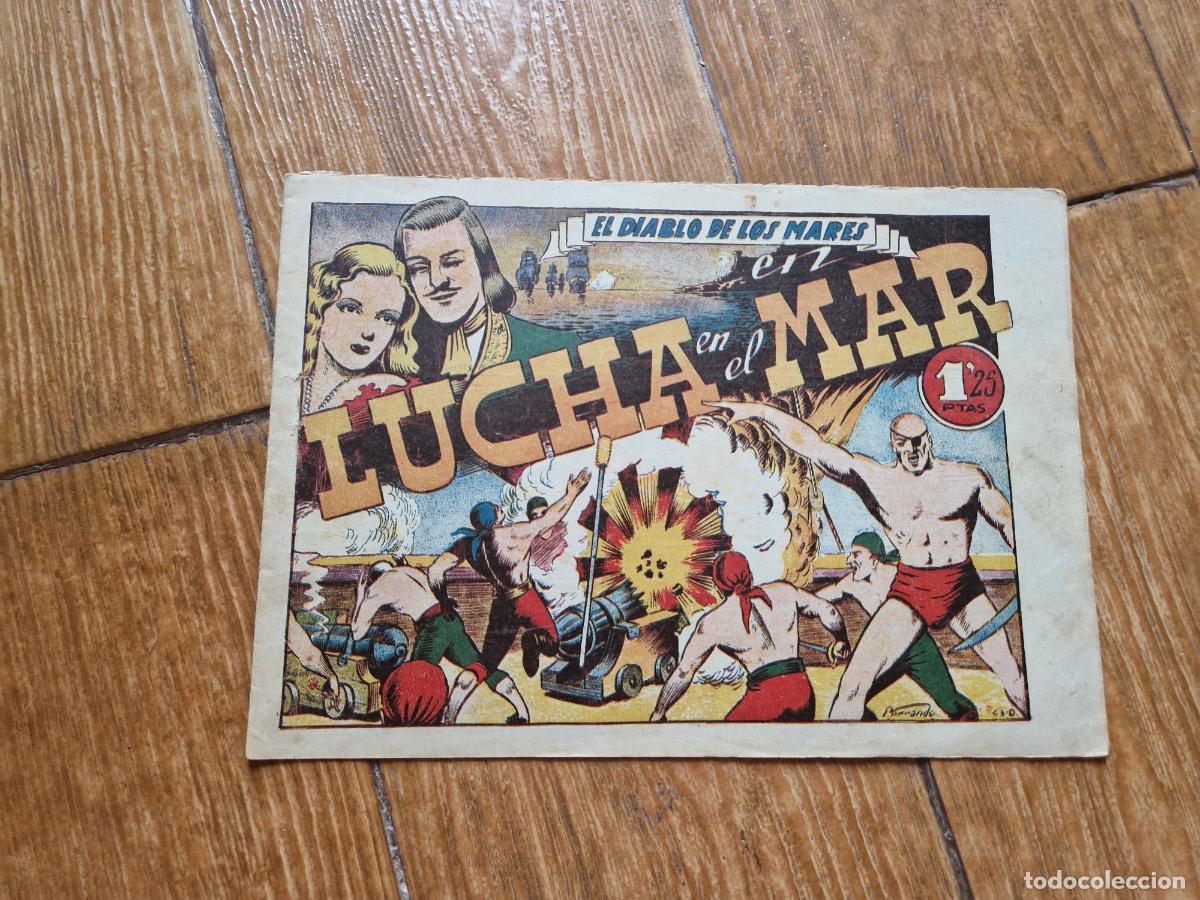 Tebeos: EL DIABLO DE LOS MARES N&ordm; 63 EDICIONES TORAY 1947 ORIGINAL - Foto 1