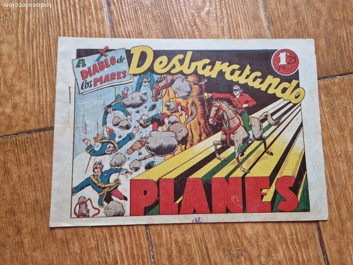 Tebeos: EL DIABLO DE LOS MARES N&ordm; 58 EDICIONES TORAY 1947 ORIGINAL - Foto 1