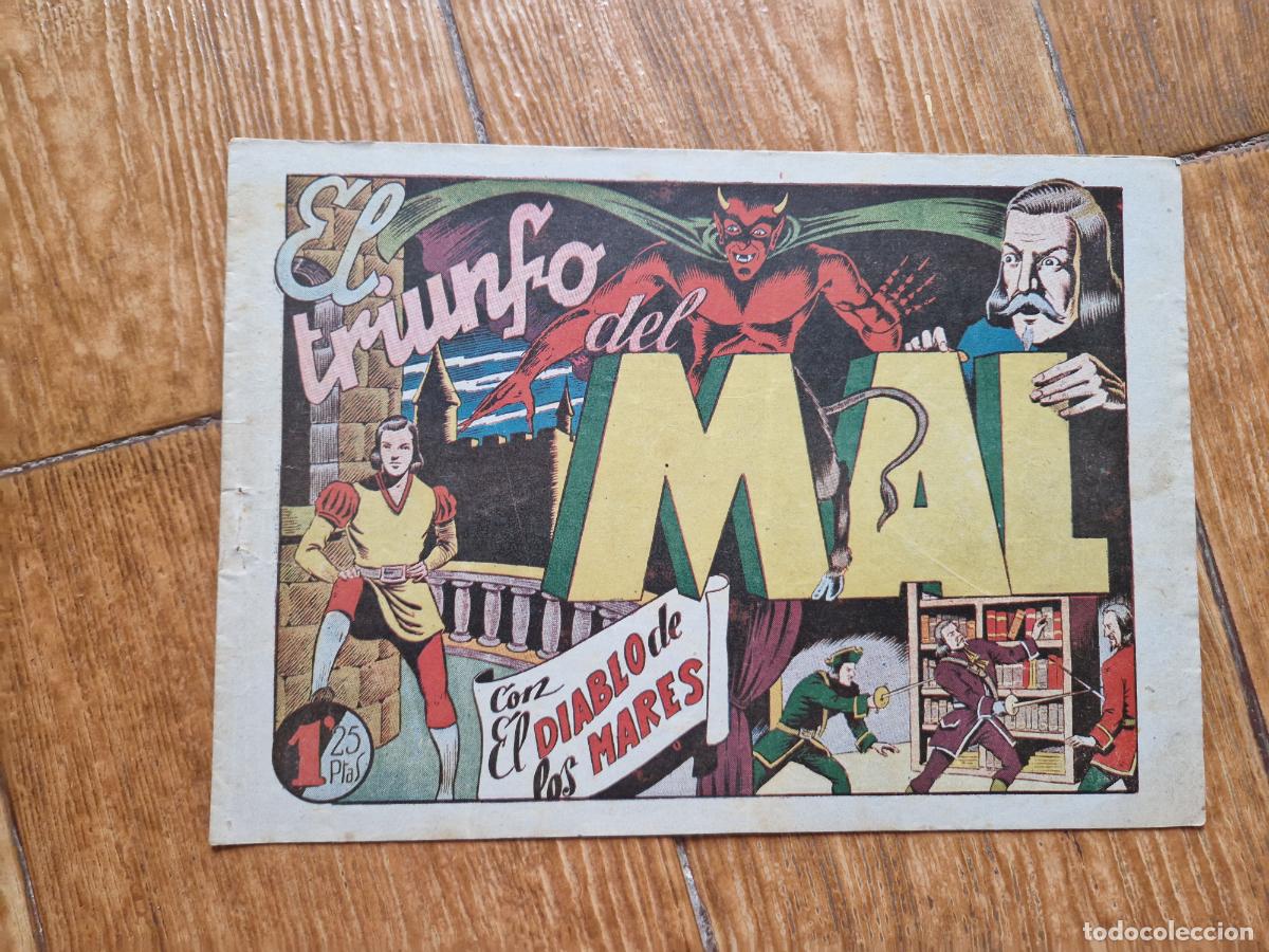 Tebeos: EL DIABLO DE LOS MARES N&ordm; 56 EDICIONES TORAY 1947 ORIGINAL - Foto 1