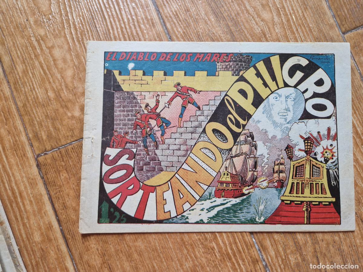 Tebeos: EL DIABLO DE LOS MARES N&ordm; 50 EDICIONES TORAY 1947 ORIGINAL - Foto 1