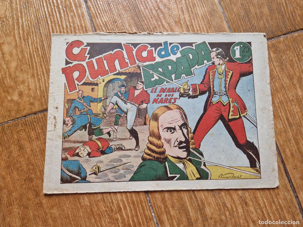 Tebeos: EL DIABLO DE LOS MARES N&ordm; 47 EDICIONES TORAY 1947 ORIGINAL - Foto 1