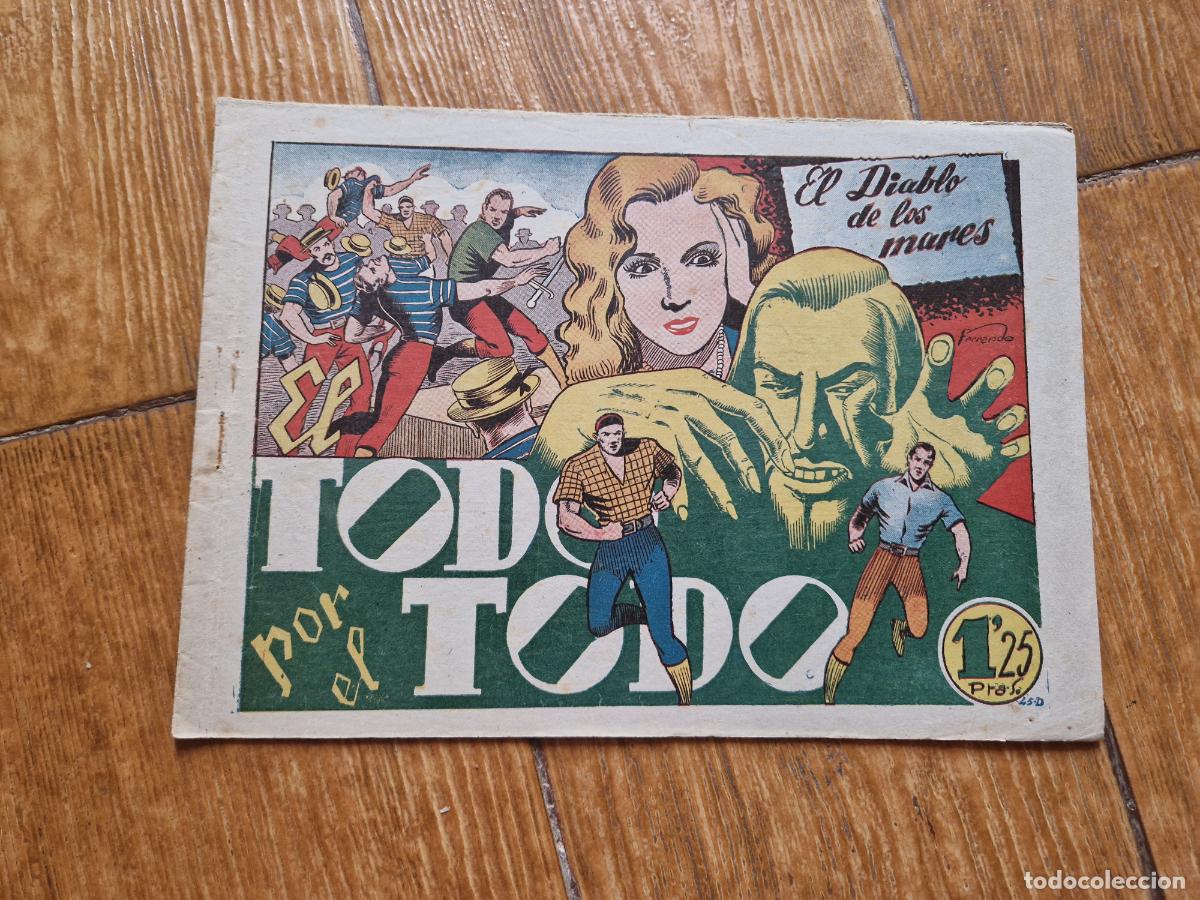 Tebeos: EL DIABLO DE LOS MARES N&ordm; 45 EDICIONES TORAY 1947 ORIGINAL - Foto 1