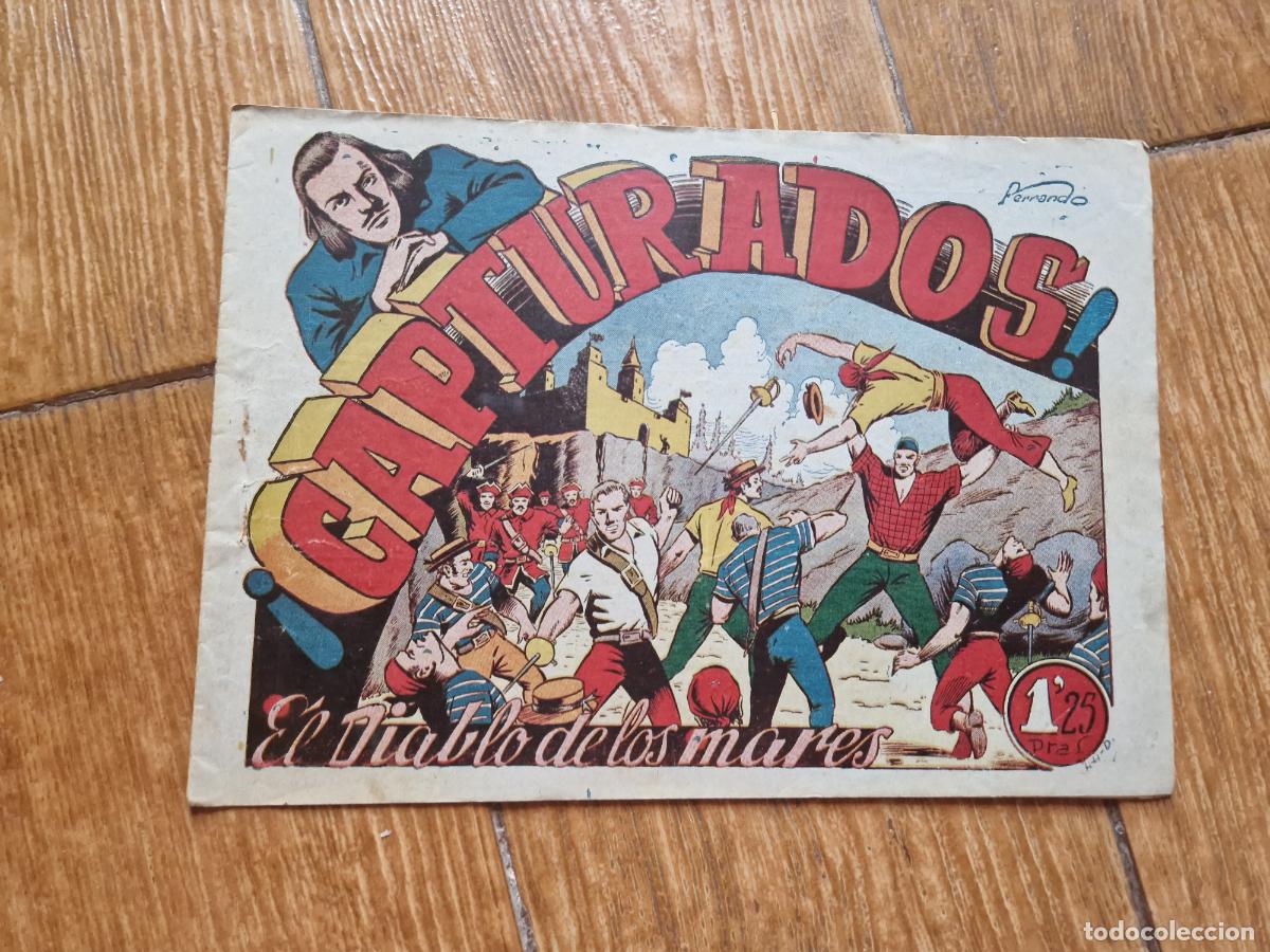 Tebeos: EL DIABLO DE LOS MARES N&ordm; 44 EDICIONES TORAY 1947 ORIGINAL - Foto 1