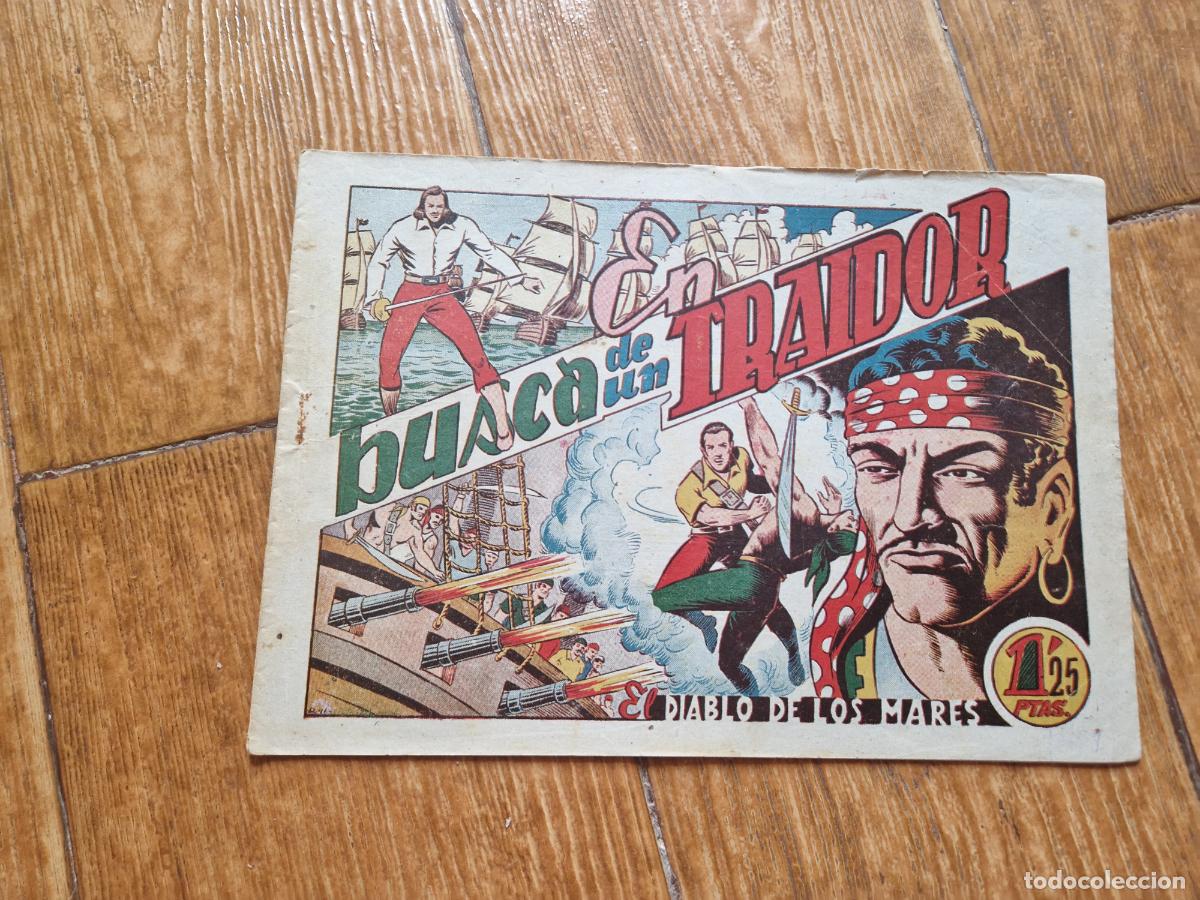 Tebeos: EL DIABLO DE LOS MARES N&ordm; 41 EDICIONES TORAY 1947 ORIGINAL - Foto 1
