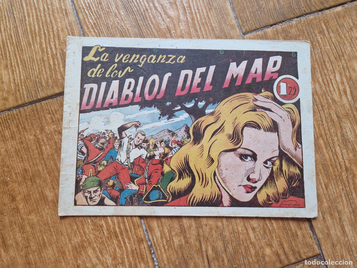 Tebeos: EL DIABLO DE LOS MARES N&ordm; 38 EDICIONES TORAY 1947 ORIGINAL - Foto 1