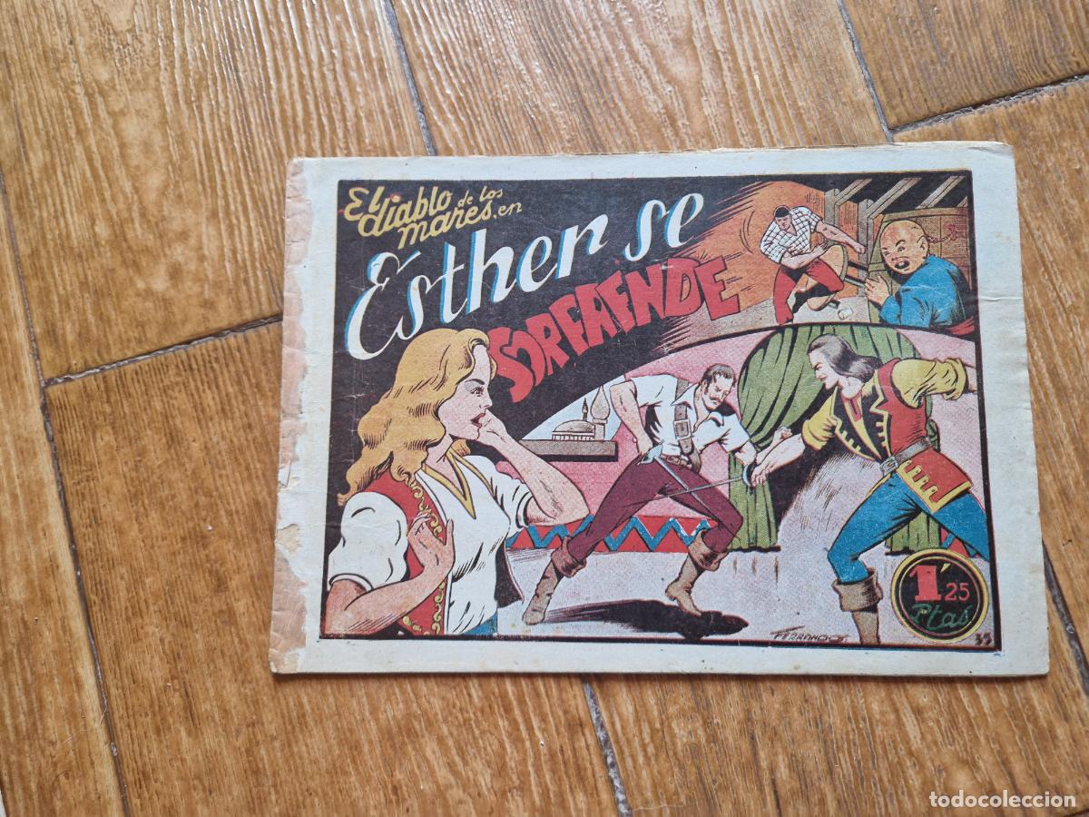 Tebeos: EL DIABLO DE LOS MARES N&ordm; 35 EDICIONES TORAY 1947 ORIGINAL - Foto 1