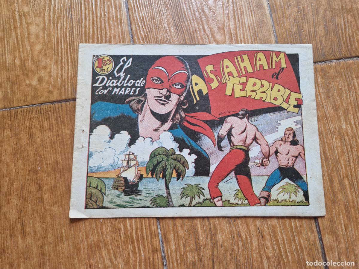 Tebeos: EL DIABLO DE LOS MARES N&ordm; 34 EDICIONES TORAY 1947 ORIGINAL - Foto 1