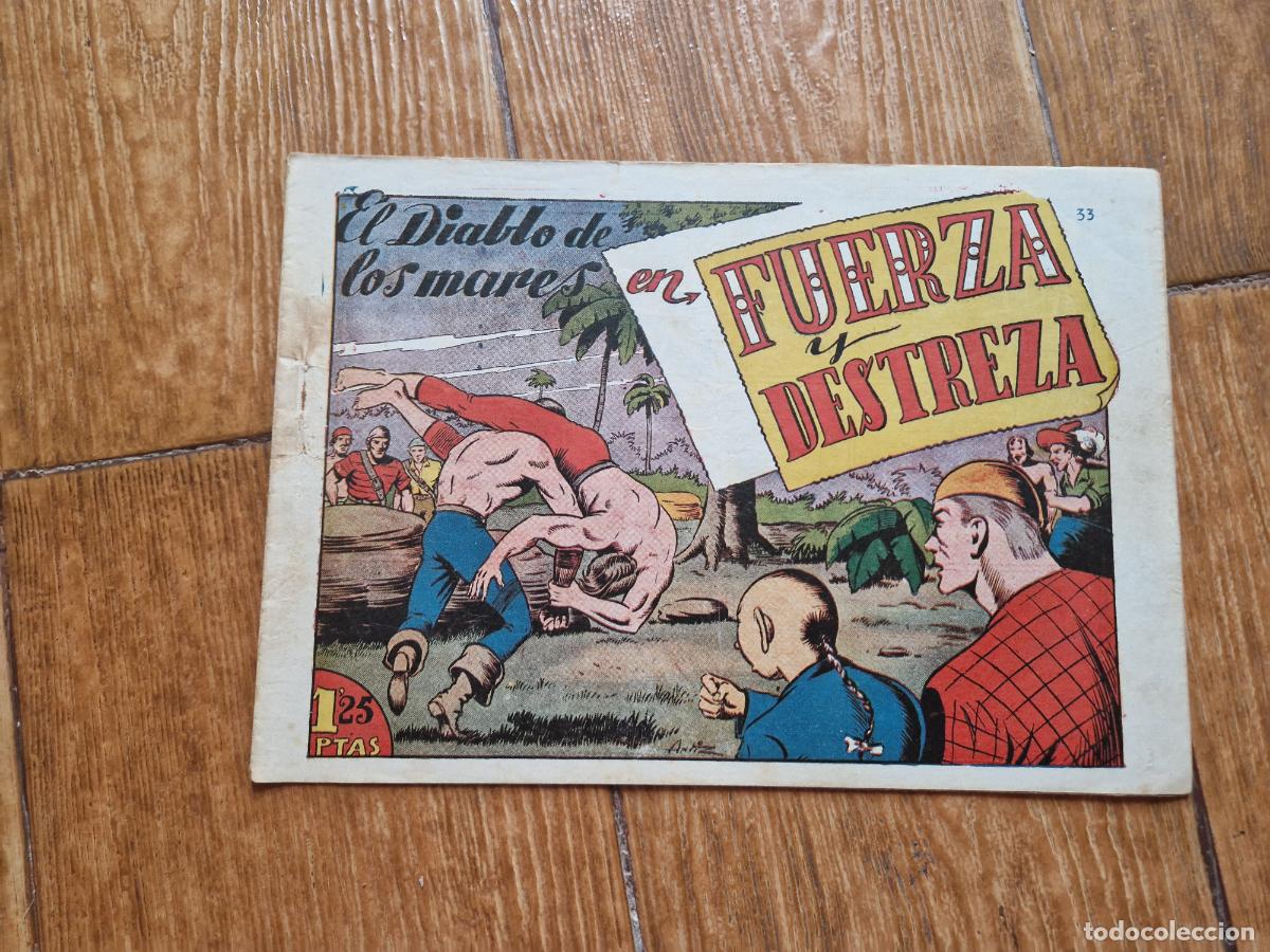 Tebeos: EL DIABLO DE LOS MARES N&ordm; 33 EDICIONES TORAY 1947 ORIGINAL - Foto 1