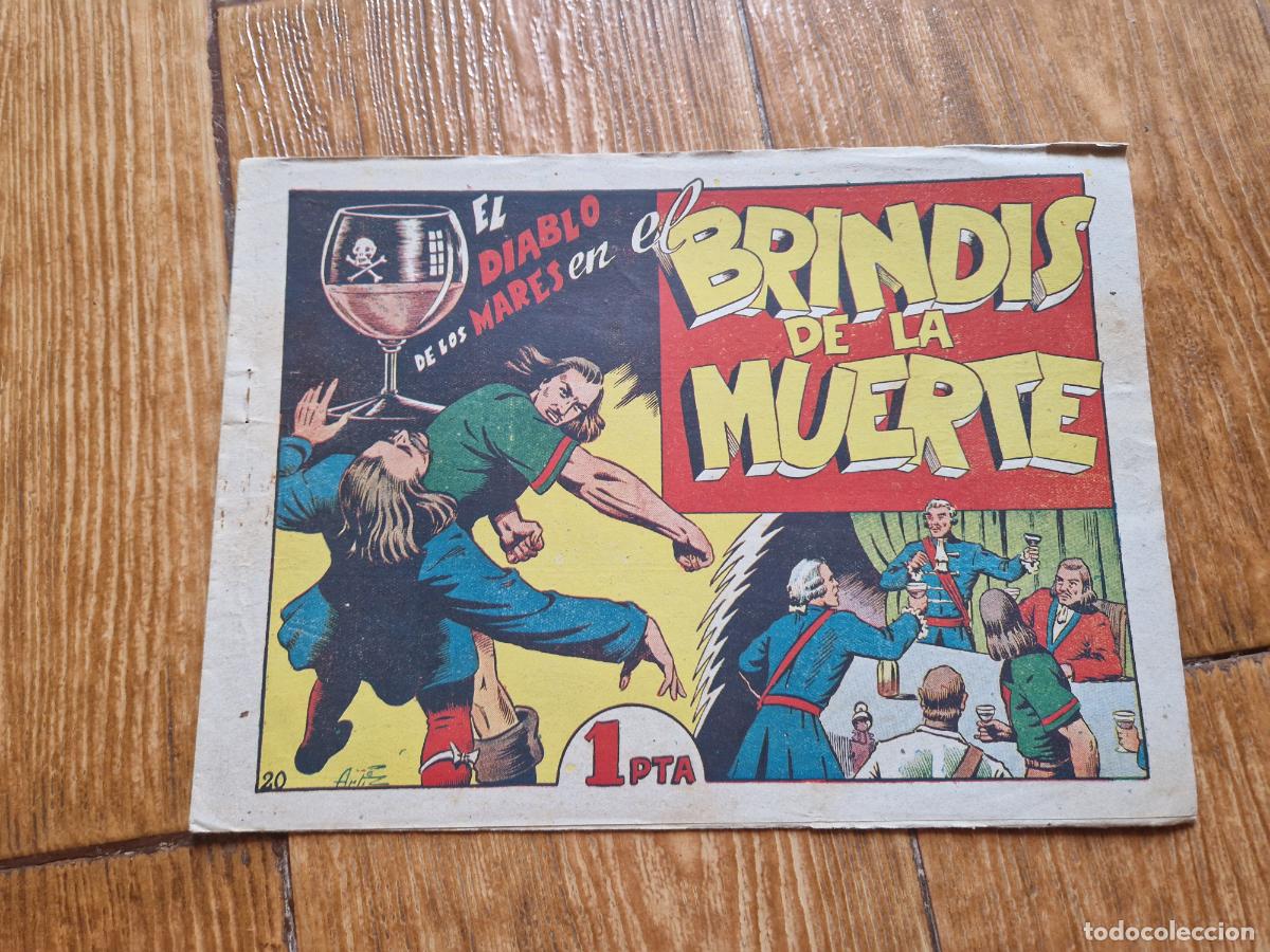 Tebeos: EL DIABLO DE LOS MARES N&ordm; 20 EDICIONES TORAY 1947 ORIGINAL - Foto 1