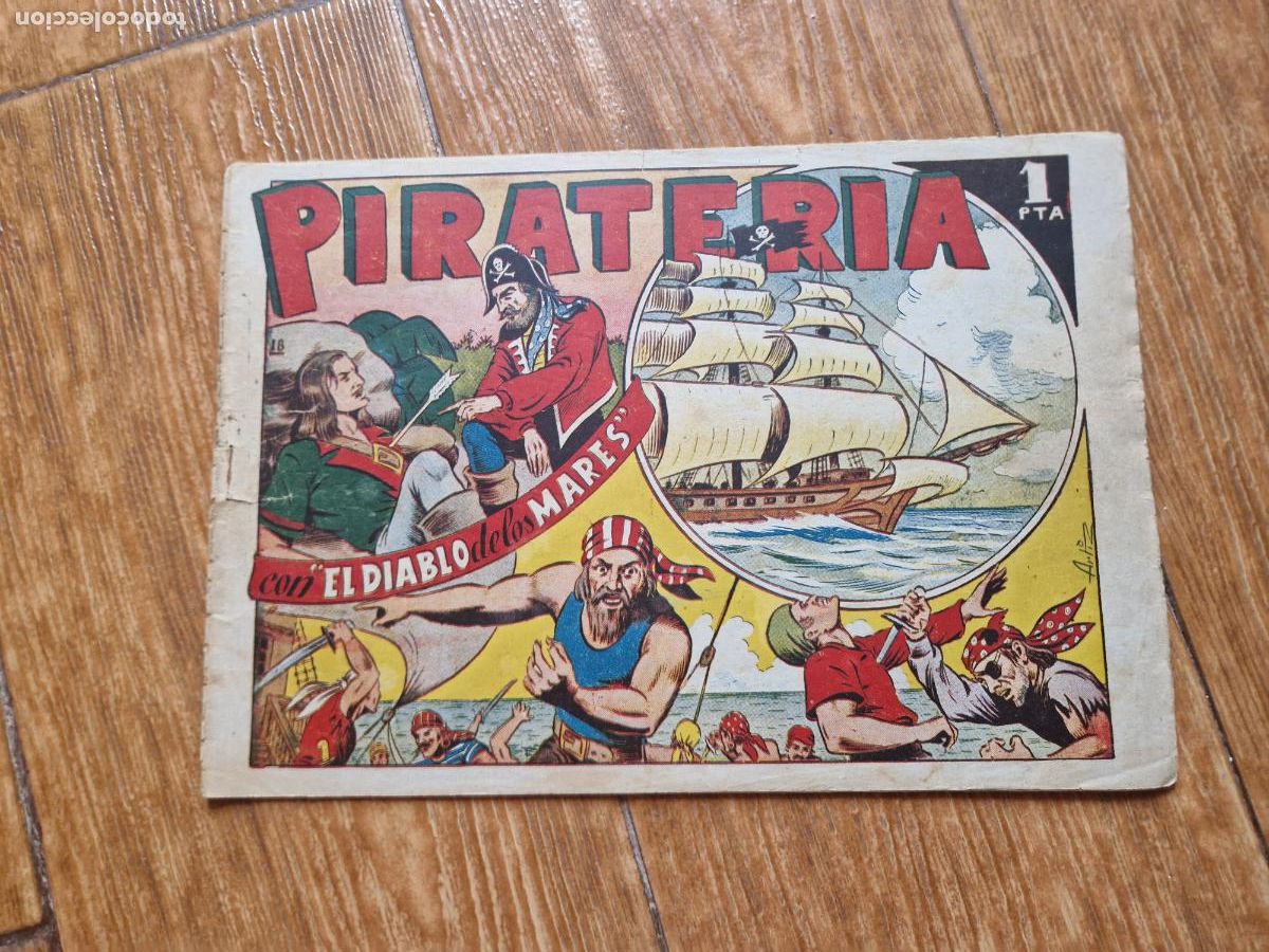 Tebeos: EL DIABLO DE LOS MARES N&ordm; 18 EDICIONES TORAY 1947 ORIGINAL - Foto 1