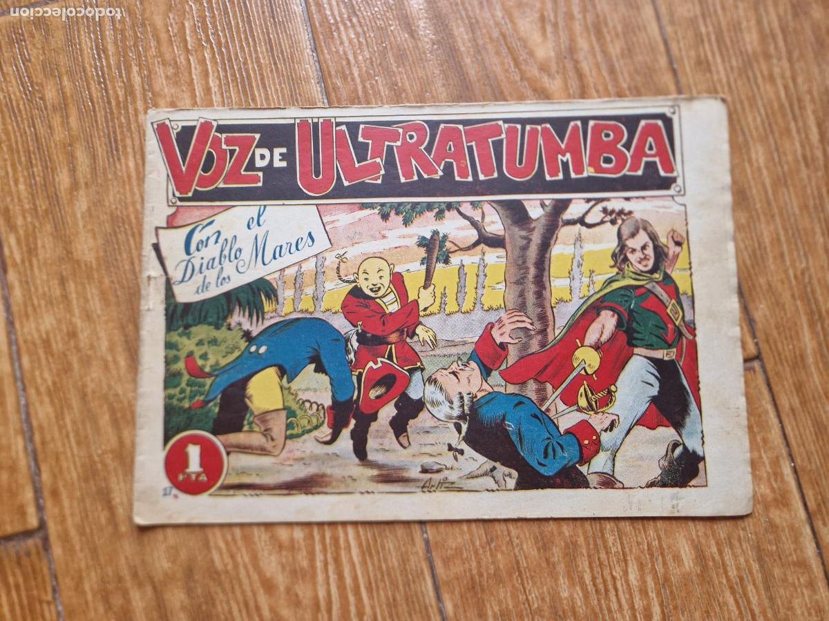 Tebeos: EL DIABLO DE LOS MARES N&ordm; 17 EDICIONES TORAY 1947 ORIGINAL - Foto 1