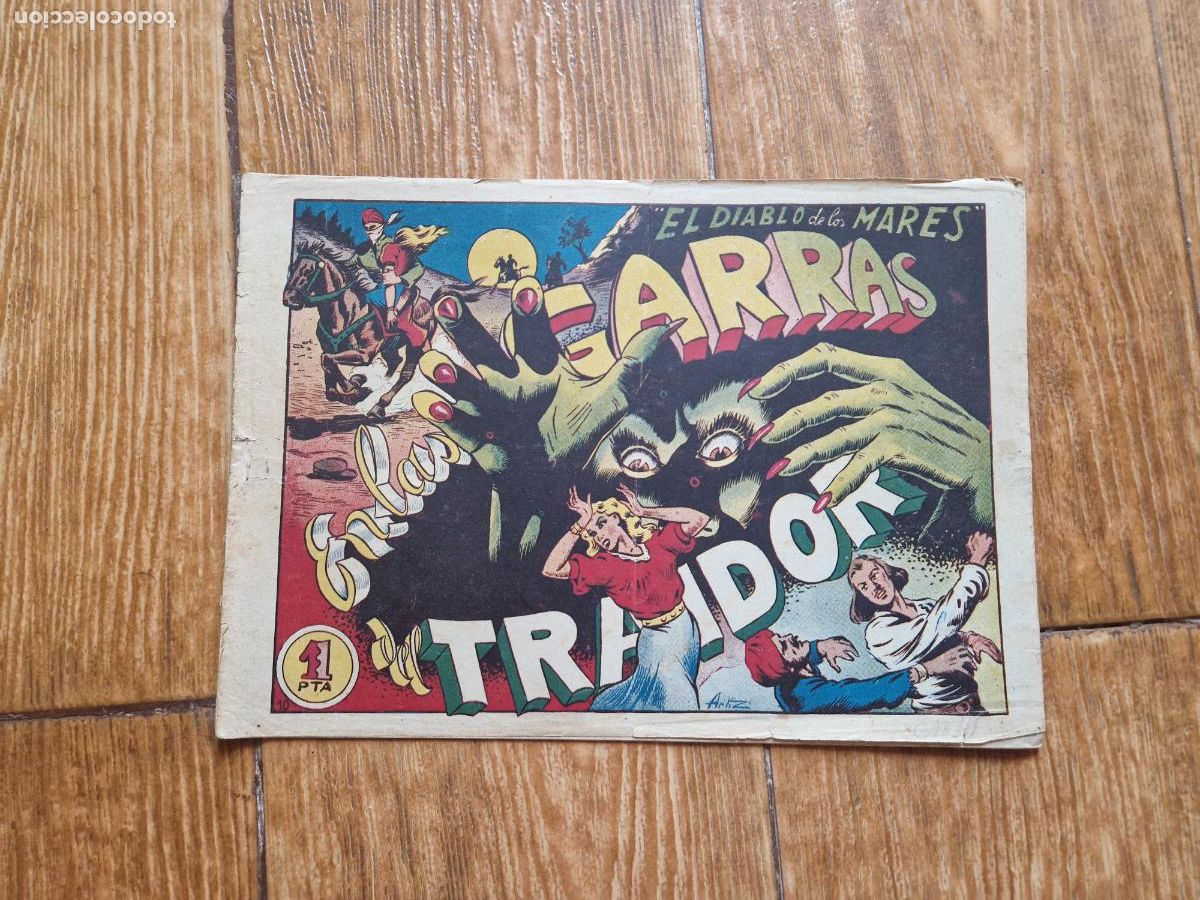 Tebeos: EL DIABLO DE LOS MARES N&ordm; 10 EDICIONES TORAY 1947 ORIGINAL - Foto 1