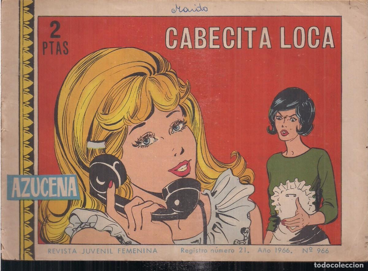 Tebeos: AZUCENA N&ordm; 966: CABECITA LOCA - Foto 1