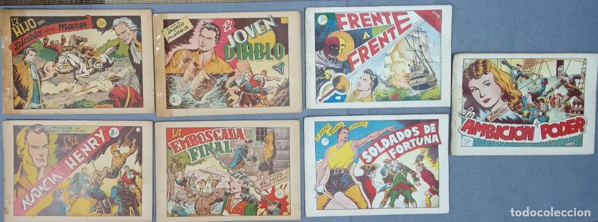 Tebeos: Colecci&oacute;n comic COMPLETA &rdquo;El hijo del diablo de los mares&rdquo; 7 n&uacute;meros. 1950 Ediciones Toray - Foto 2