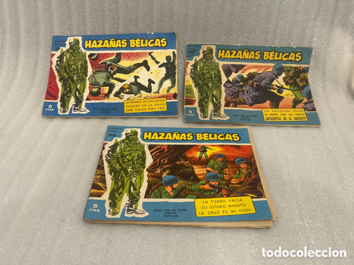 Tebeos: HAZA&Ntilde;AS B&Eacute;LICAS EDICIONES TORAY N&Uacute;M 99, 147 Y 169 - Foto 1