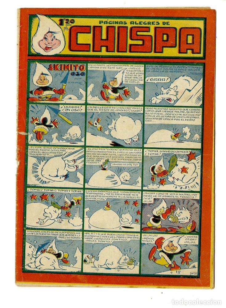 Tebeos: P&aacute;ginas Alegres de Chispa / Skimito y el Oso / 1949 / Ediciones Toray / N.20 (A3) - Foto 1