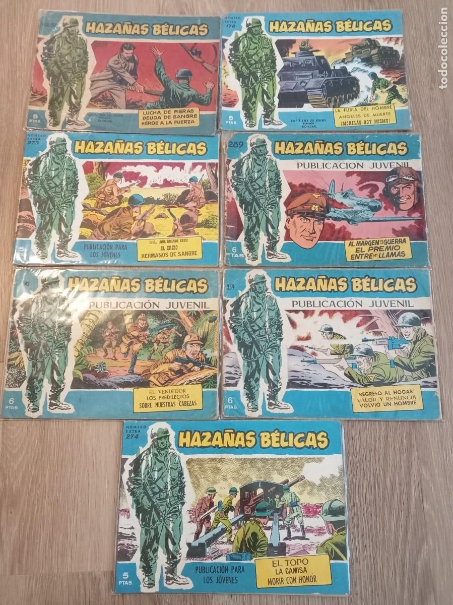 Tebeos: Haza&ntilde;as B&eacute;licas - Serie Azul - 7 ejemplares - Foto 1