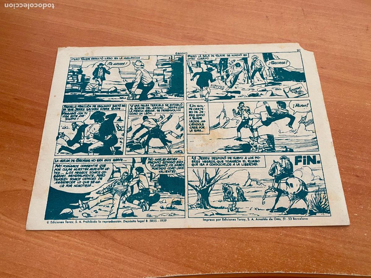 Tebeos: HAZA&Ntilde;AS DEL OESTE AZUL. COMPLEMENTO SEMANAL N&ordm; 19 EBANO (TORAY) (COB21) - Foto 2