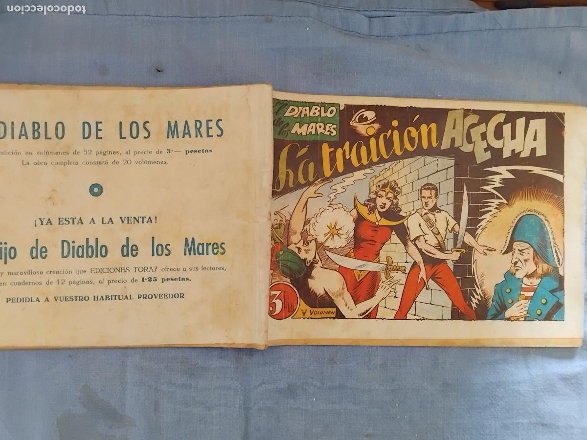 Tebeos: EL DIABLO DE LOS MARES VOLUMEN V. EDICIONES TORAY 1947. ORIGINAL. - Foto 1