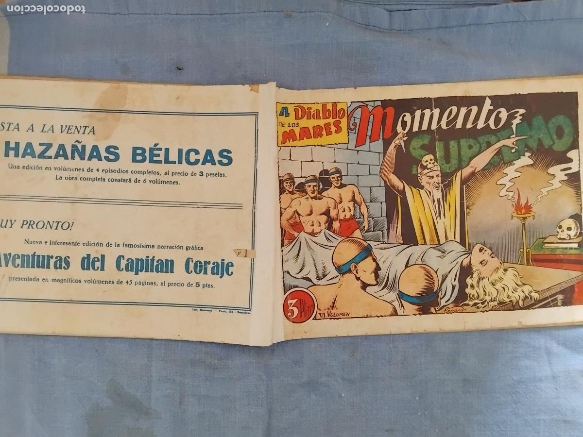 Tebeos: EL DIABLO DE LOS MARES VOLUMEN VI EDICIONES TORAY 1947. ORIGINAL. - Foto 1