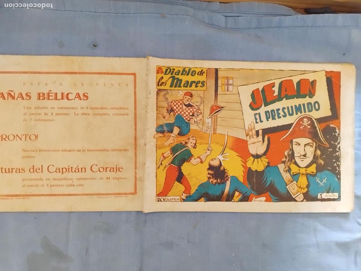 Tebeos: EL DIABLO DE LOS MARES VOLUMEN IX EDICIONES TORAY 1947. ORIGINAL. - Foto 1