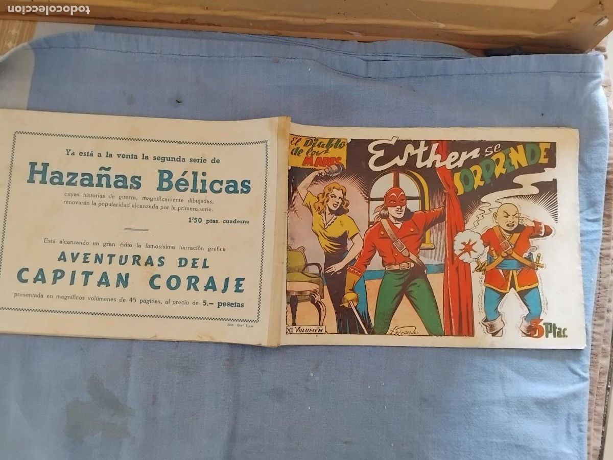 Tebeos: EL DIABLO DE LOS MARES VOLUMEN XI EDICIONES TORAY 1947. ORIGINAL. - Foto 1