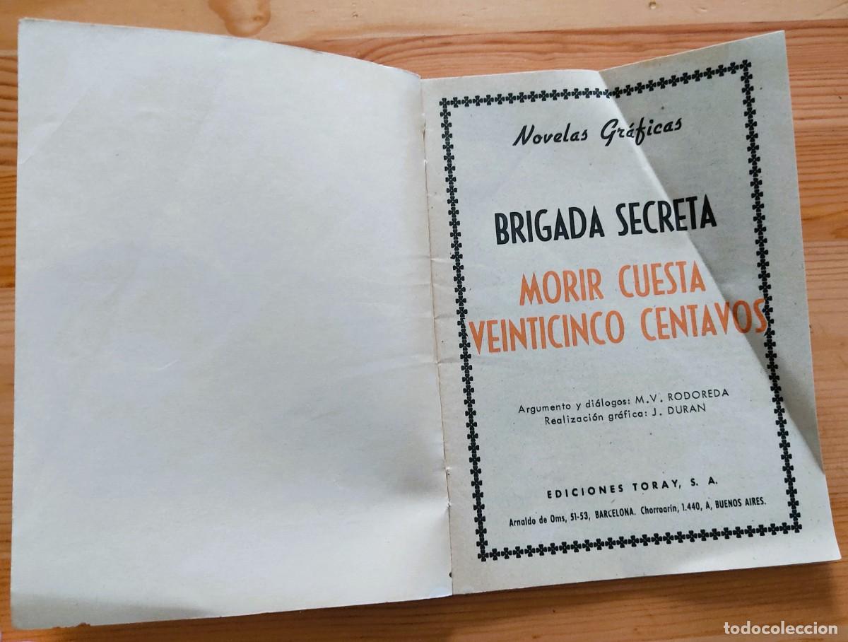 Tebeos: BRIGADA SECRETA N&ordm; 63 - EDICIONES TORAY - Foto 3