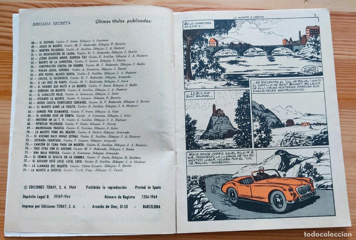 Tebeos: BRIGADA SECRETA N&ordm; 79 - EDICIONES TORAY - Foto 4