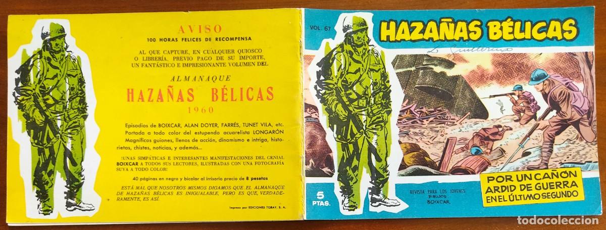 Tebeos: HAZA&Ntilde;AS B&Eacute;LICAS VOL. 67 - EDICIONES TORAY - Foto 2