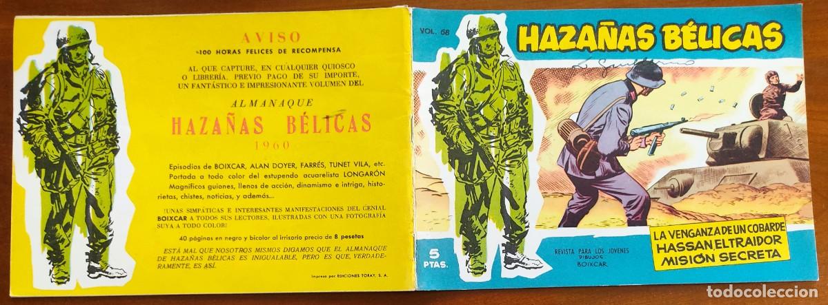 Tebeos: HAZA&Ntilde;AS B&Eacute;LICAS VOL. 68 - EDICIONES TORAY - Foto 2