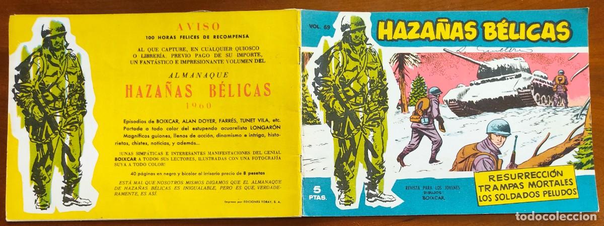 Tebeos: HAZA&Ntilde;AS B&Eacute;LICAS VOL. 69 - EDICIONES TORAY - Foto 2