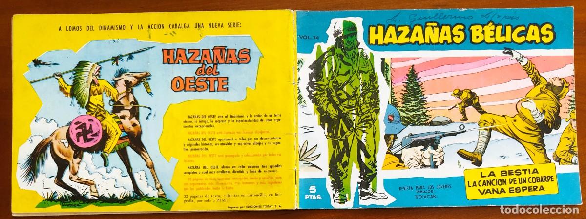Tebeos: HAZA&Ntilde;AS B&Eacute;LICAS VOL. 74 - EDICIONES TORAY - Foto 2