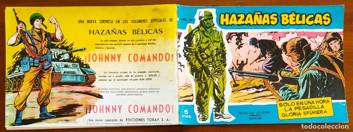 Tebeos: HAZA&Ntilde;AS B&Eacute;LICAS VOL. 76 - EDICIONES TORAY - Foto 2