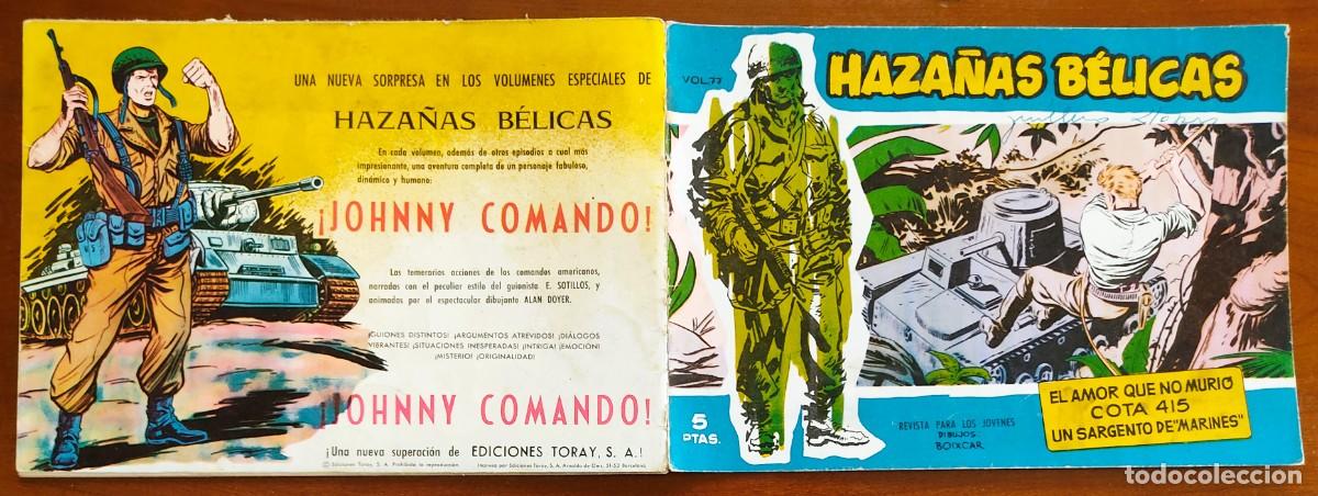 Tebeos: HAZA&Ntilde;AS B&Eacute;LICAS VOL. 77 - EDICIONES TORAY - Foto 2