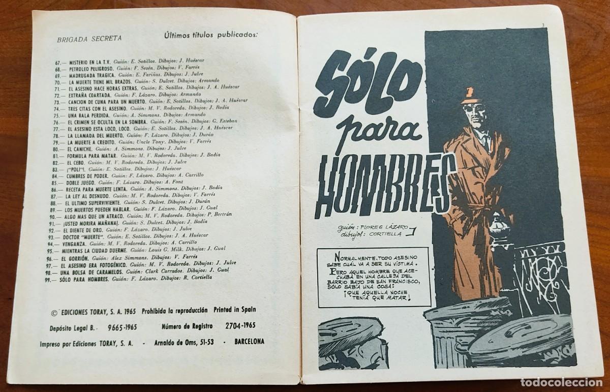 Tebeos: BRIGADA SECRETA N&ordm; 99 - EDICIONES TORAY - Foto 4