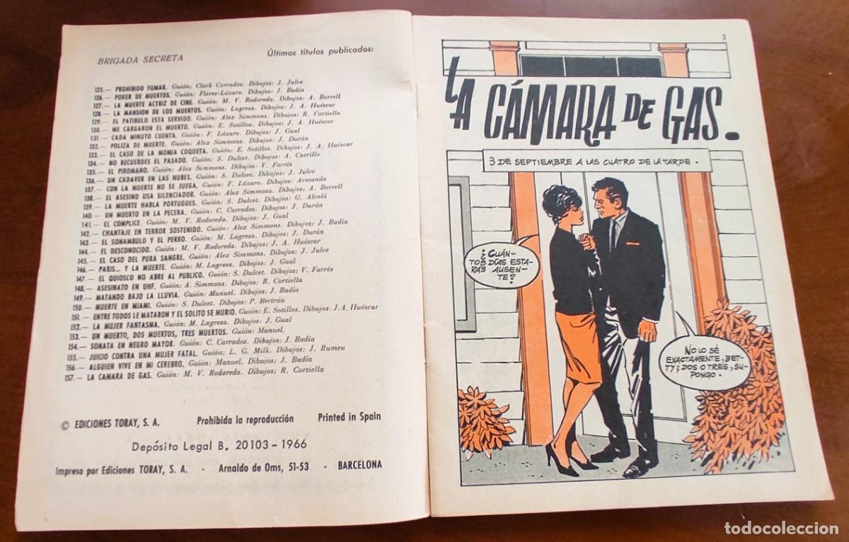 Tebeos: BRIGADA SECRETA N&ordm; 157 - EDICIONES TORAY - Foto 4