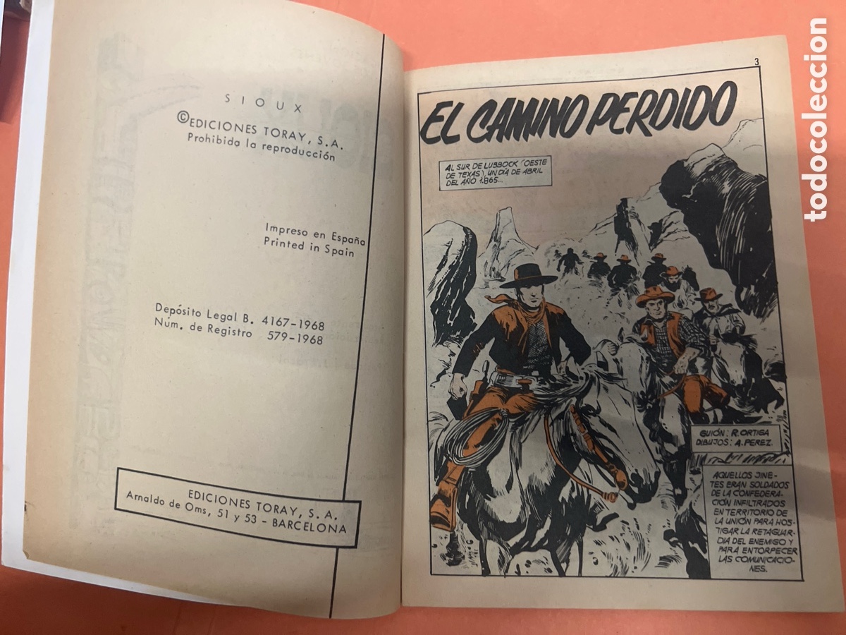 Tebeos: T1/C2/37. SIOUX 99 EL CAMINO PERDIDO EDICIONES TORAY - Foto 4