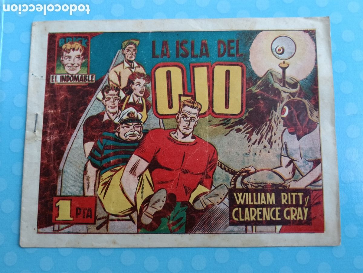 Tebeos: Brick,El indomable ,n. 4 ,la isla del ojo, toray 1951 - Foto 1