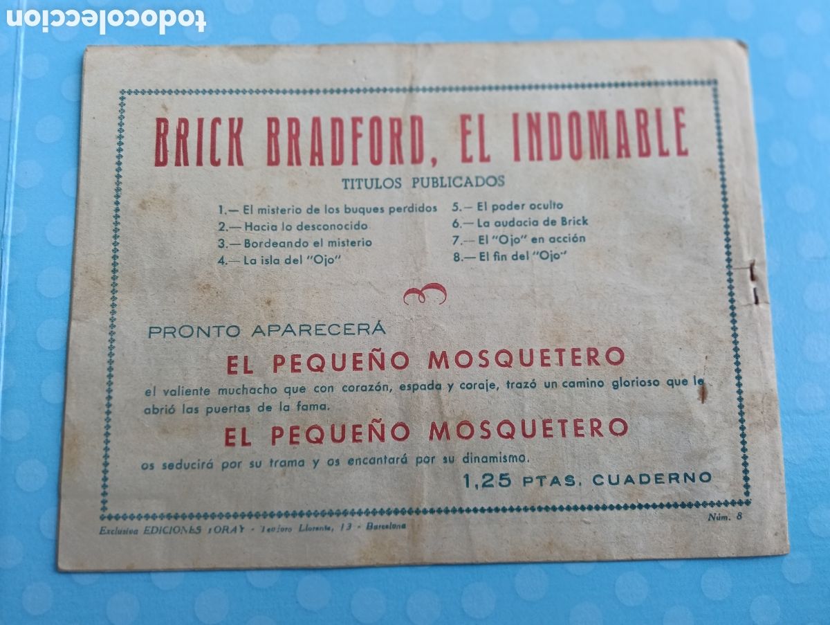 Tebeos: Brick,el indomable,n.8,el fin del ojo, &uacute;ltimo de la colecci&oacute;n , toray 1951 - Foto 4