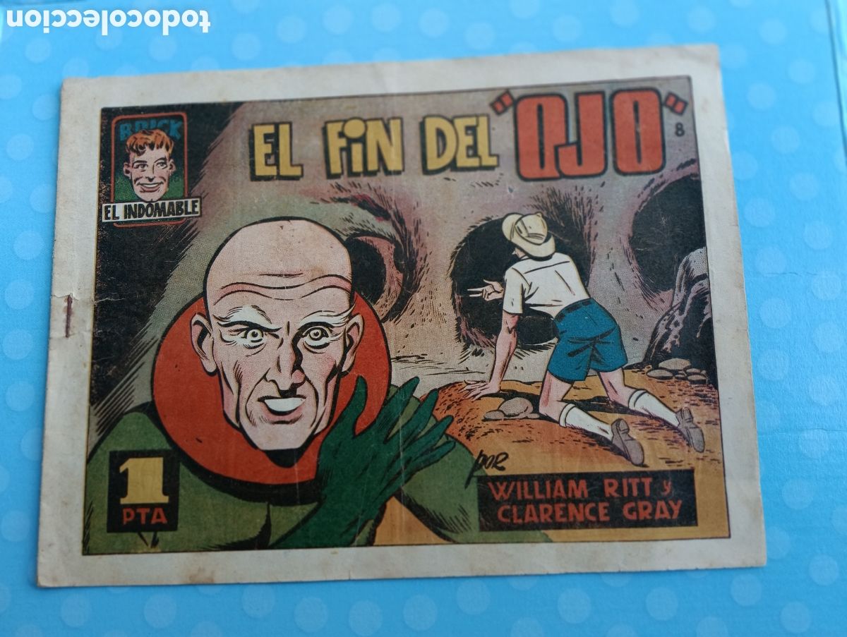 Tebeos: Brick,el indomable,n.8,el fin del ojo, &uacute;ltimo de la colecci&oacute;n , toray 1951 - Foto 1