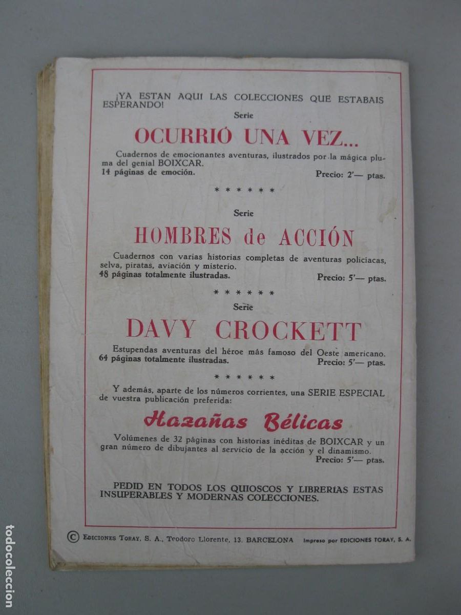 Tebeos: HOMBRES DE ACCI&Oacute;N - N&ordm; 9 - ORIGINAL - EDICIONES TORAY. - Foto 3