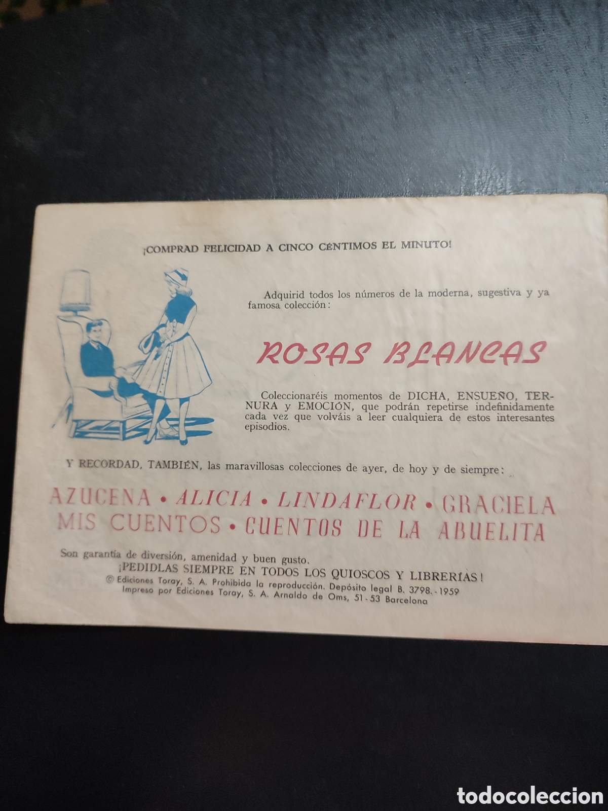 Tebeos: COLECCI&Oacute;N SUSANA N&ordm; 43 ED. TORAY 1959 - Foto 2