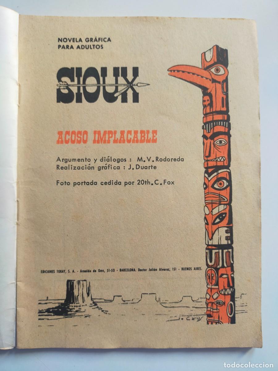 Tebeos: Colecci&oacute;n SIOUX - N&ordm; 65: ACOSO IMPLACABLE - Ediciones Toray 1966 - Foto 2