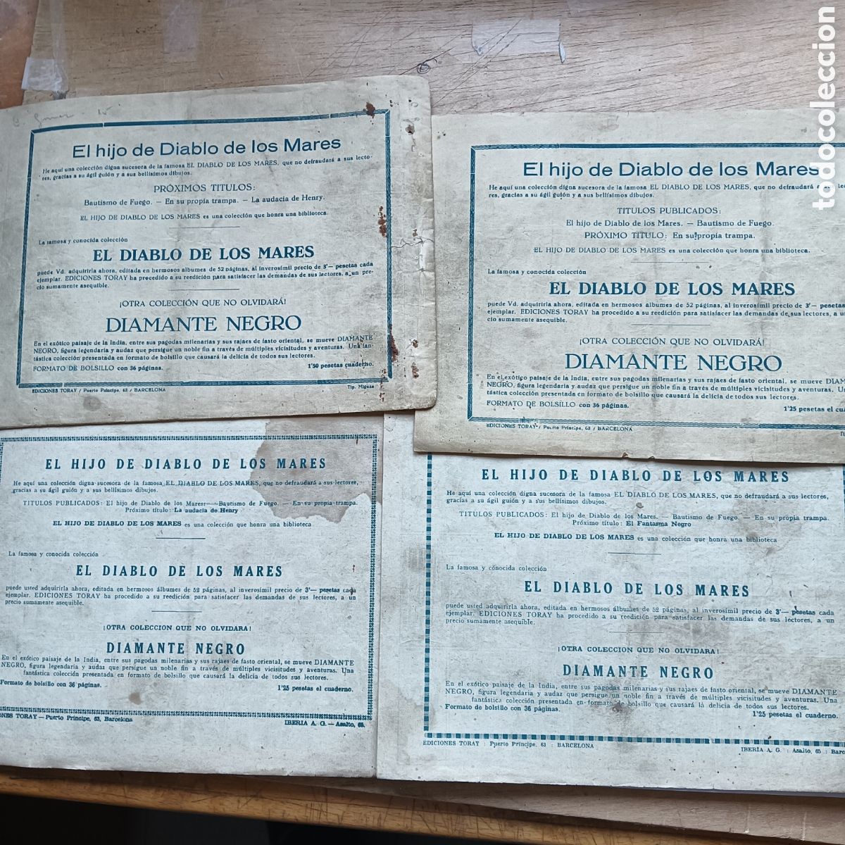 Tebeos: EL HIJO DEL DIABLO DE LOS MARES 22 N&Uacute;M CONPLETA EDI.TORAY - Foto 2