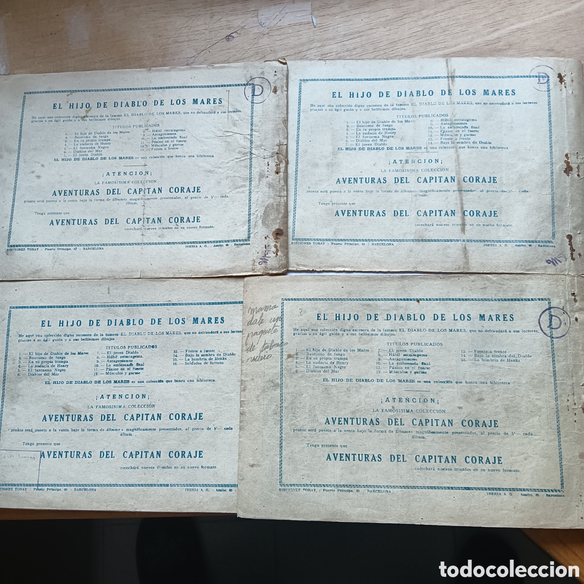 Tebeos: EL HIJO DEL DIABLO DE LOS MARES 22 N&Uacute;M CONPLETA EDI.TORAY - Foto 8