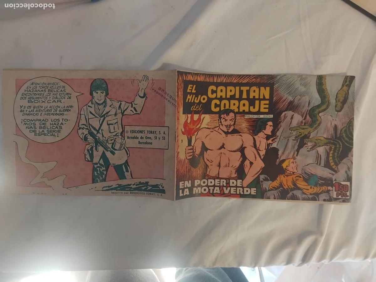 Tebeos: EL HIJO DEL CAPITAN CORAJE N&ordm; 3. EN PODER DE LA MOTA VERDE.. EDICIONES TORAY 1958. - Foto 1