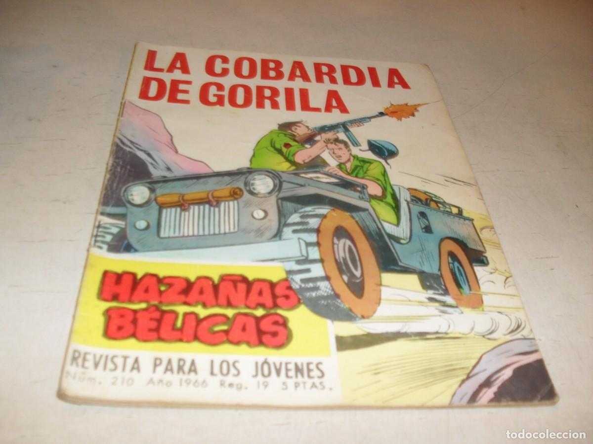 Tebeos: GORILA N&ordm; 210,LA COBARDIA DE GORILA,EN CONTRAPORTADA HISTORIA DE LA II GUERRA.TORAY,1965
